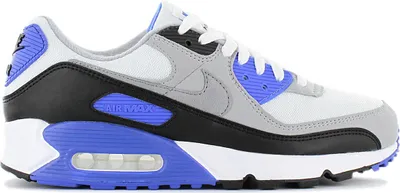 Produktbild von Nike Air Max 90 - Herren Schuhe Weiß-Grau-Blau CD0881-102 , Größe: EU 40 US 7