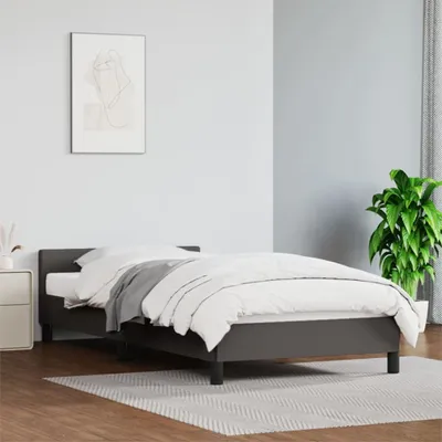 Produktbild von "2026 Promotion" Bettgestell moderne - mit Kopfteil - ohne Matratze - Grau 100x200 cm - Polsterbett CC21006