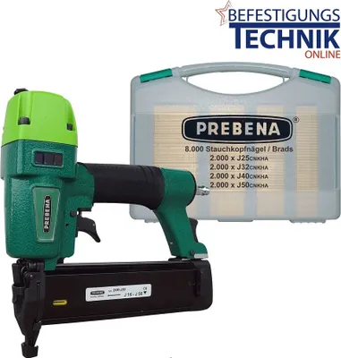 Produktbild von Prebena Stiftnagelgerät 2XR-J50 16-50mm inkl. J-Box 8000 Stauchkopfnägel J BR-03