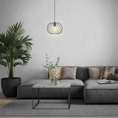 Obrázok produktu pre Závesné svietidlo 1 svetlo HxØ 149x30 cm čierna/drevená farba