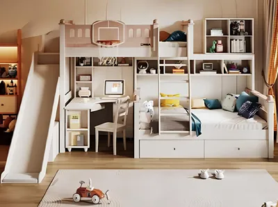 Produktbild von Jugendbett Kinderbett Holz weiß Etagenbett Stockbett Doppelstockbett