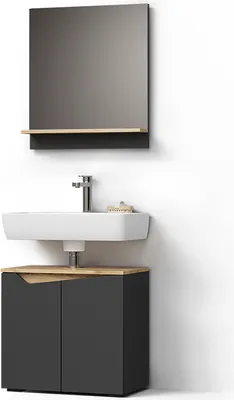 Produktbild von Badmöbel-Set Livinity Timavo Anthrazit 2 Teile, Model 52979