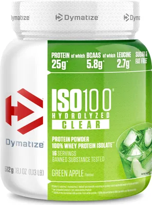 Produktbild von Dymatize ISO 100 Hydrolized Clear Green Apple 512g Whey Protein Pulver