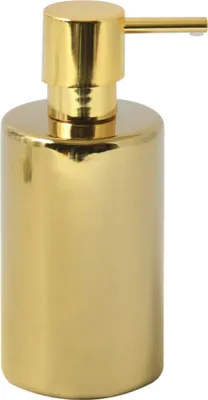 Produktbild von Spirella Seifenspender "Tube" | mit Pumpe | Flüssigseifen-Spender | Porzellan | 300ml | Langliebig und Robust | Gold