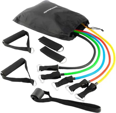 Produktbild von Satz regulierbaren Stretchbändern mit Accessoires und Übungsleitfaden Rebainer InnovaGoods (5er Pack)