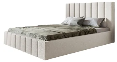 Produktbild von Bett Toledo 90x200, Bettkasten und Holzrahmen, Catch-Me-Stoff, Weiß