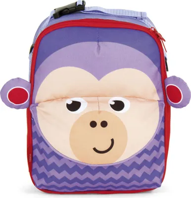 Produktbild von Fisher-Price Rucksack Affe 3D Kindertasche lila-rot Schultasche