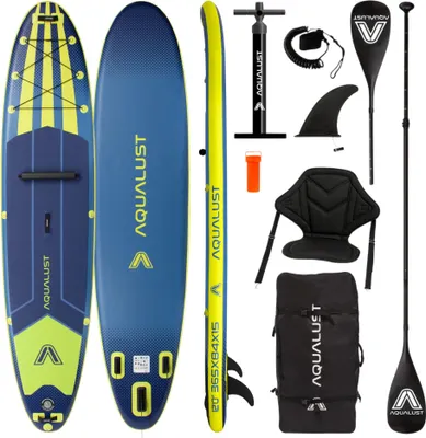 Obrázek produktu pro AQUALUST 12.0 iSUP Board Stand Up Paddle Surfboard nafukovací kompletní set 365cm - Obsah: board set+kajak pádlo+sedátko