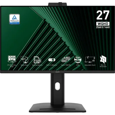 Obrázek produktu pro MSI PRO MP275QPDG, 68,6 cm (27"), 2560 x 1440 px, Wide Quad HD, LCD, 4 ms, Černá