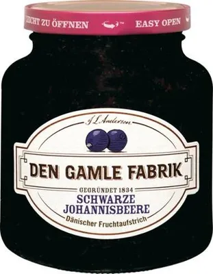 Produktbild von Den gamle Fabrik Schwarze Johannisbeere Fruchtaufstrich 380g
