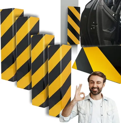 Produktbild von Odbojnik ochronny na ścianę mata do garażu na parking zestaw 4 szt, narożnik odblask 50x20x1.5 cm