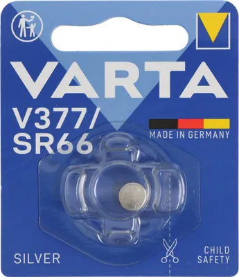 Produktbild von Varta Batterie Silver Oxide, Knopfzelle, 377, V377, SR66, 1.55V Electronics, Retail Blister (1-Pack)
