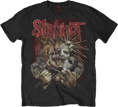 Image de Slipknot déchiré  Dos Imprimé Noir XL T-shirt
