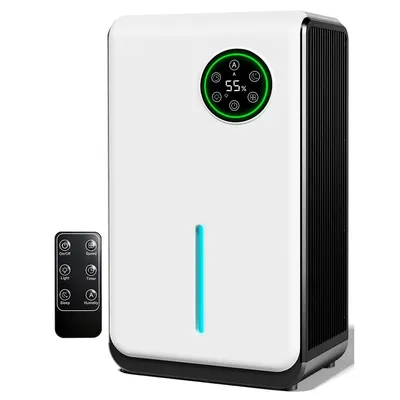 Produktbild von Mini-Luftentfeuchter leise, 750 ml/Tag, 2000 ml Wassertank, 24-h-Timer, Schlafmodus, für Schlafzimmer, Badezimmer und kleine Räume