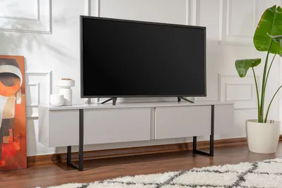 Image de Skye Decor, Serenity - Grey, Black, Support pour téléviseur, gris, 100 % panneau de particules mélaminé, 180 x 29,5 x 50