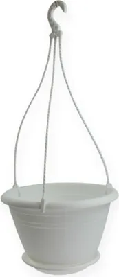 Obrázek produktu pro Květináč Galicia Ø 30 x V 19 cm Bílý polypropylen s podšálkem