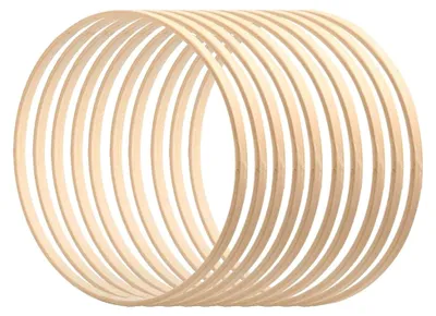 Produktbild von Bambusringe zum Basteln, 10/15/20,5/26/30,5 cm Ringe für Makramee, Traumfänger und Dekoration