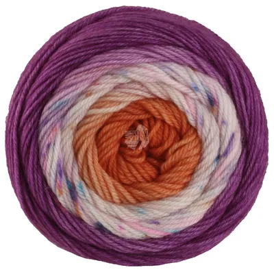 Produktbild von Lana Grossa Meilenweit 50 g DIP 4-fach Sockenwolle extra strapazierfähig 200 m Farbe 5302 - Violett/Lila/Türkis/Pink/Rosa/Gelb/Creme/ Anthrazit/Orange