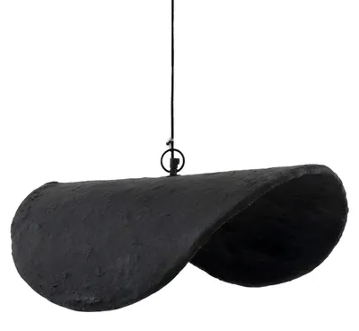 Productafbeelding van Pomax Eivissa hanglamp, zwart, L 58 x B 43 x H 18 cm