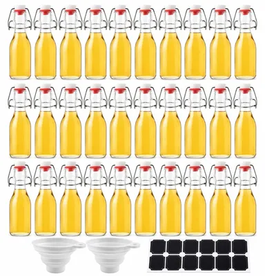 Productafbeelding van 24 Stuks Glazen Flessen 100 ml met Beugelsluiting