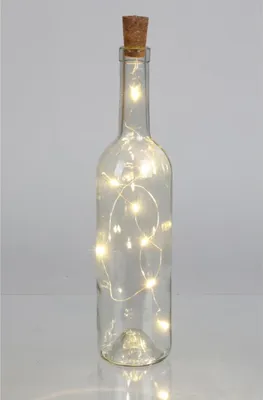 Produktbild von LED Flaschenlichterkette – stimmungsvolle Deko für Flaschen & Gläser, warmweißes Licht, batteriebetrieben, energiesparend & vielseitig einsetzbar