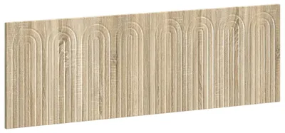 Image de Tête de lit fixée au mur, modèle ALKMAAR, en panneaux de particules imitation chêne Sonoma