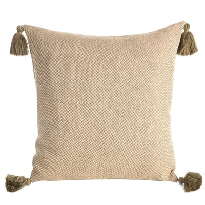 Obrázek produktu pro Povlak na polštář Eurofirany se střapci béžový 45 cm x 45 cm