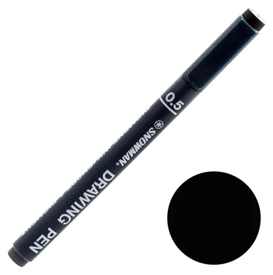 Image de SNOWMAN Stylo finisseur technique 0.5 mm Noir