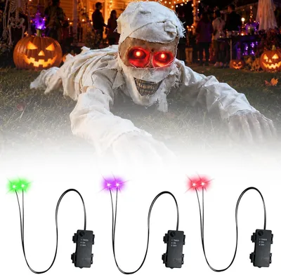 Produktbild von Halloween-LED-Augen, 3 Stück, leuchtende Skelettaugen