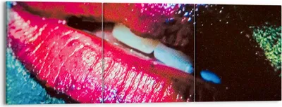 Produktbild von Bild auf Leinwand - Leinwandbild - Lippen Gesicht Frau - 150x50cm - Wand Bild - Wanddeko - Leinwanddruck - Bilder - Kunstdruck - Wanddekoration - Leinwand bilder - Wandkunst - CA150x50-0231