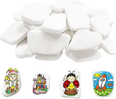 Imagen del producto de Piedras para pintar, 38 unidades, de 3 a 5 cm, ideales para proyectos de manualidades