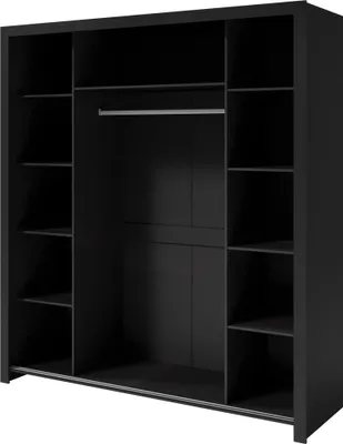 Produktbild von Kleiderschrank FRAMA II 185cm Rauchgrün Schiebetürenschrank