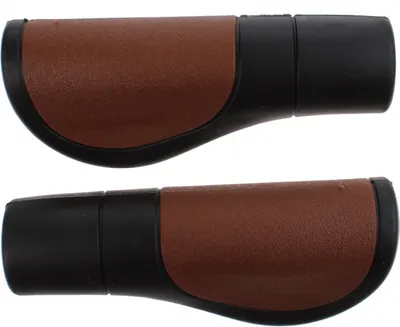 Produktbild von VWP Griffe Komfort 115 mm schwarz / braun pro Set