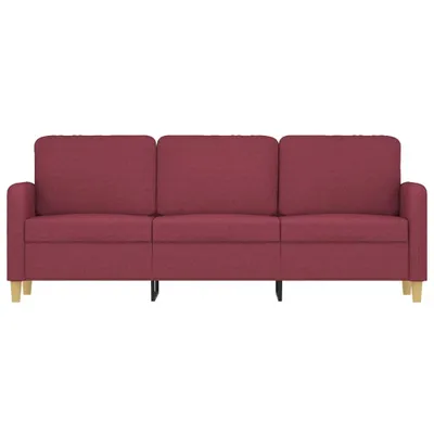 Zdjęcie produktu dla vidaXL sofa 3-osobowa czerwone wino 180 cm tkanina