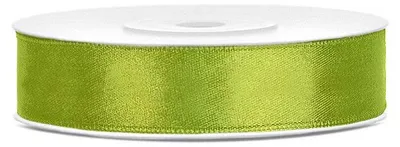 Produktbild von Apfelgrünes Satinband, dekorativ, 12 mm, 25 m