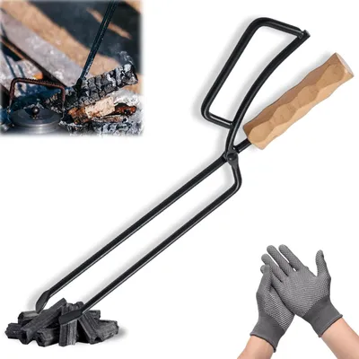 Immagine prodotto di Pinze robuste in legno da 40 cm per legna da ardere