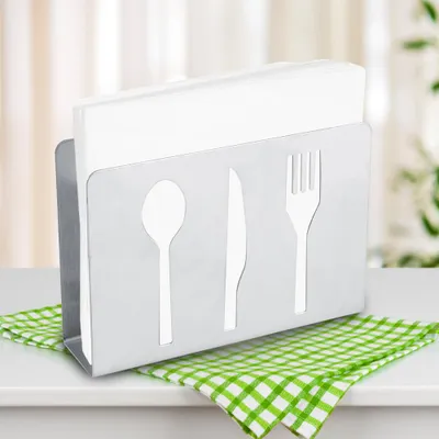 Image de Porte-serviettes en acier inoxydable Porte-serviettes moderne Décoration de table