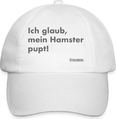 Produktbild von Spreadshirt Stromberg Zitat Ich Glaub, Mein Hamster Pupt Baseballkappe, One size, Weiß/Weiß