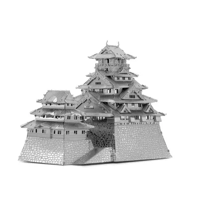 Produktbild von Metal Earth Fascinations, Iconx Osaka Castle 3D Metall Puzzle, Konstruktionsspielzeug, Lasergeschnittenes Modell