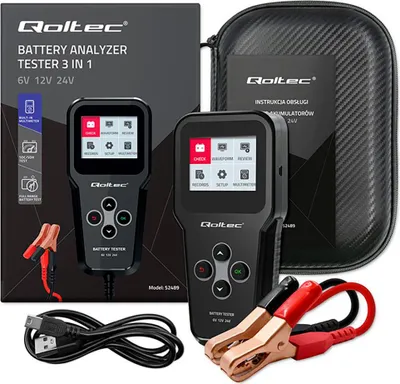 Produktbild von Qoltec Digital battery analyzer tester 3in1 with LCD 6V