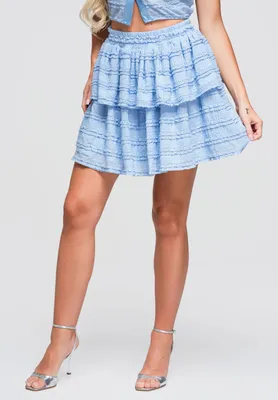 Produktbild von LARICA Spódnica mini rozkloszowana casual OW-GL-E0014 blue M/L