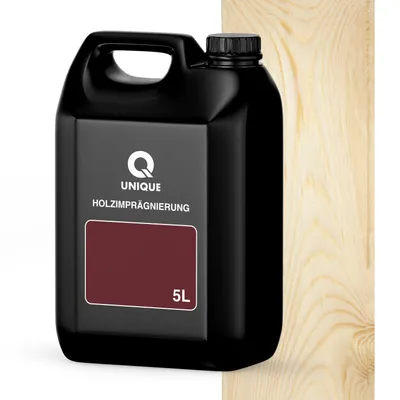 Produktbild von Q UNIQUE Holzimprägnierung Farblos 5 L Holzschutz 2 In 1 Grundierung Mit Schutz Farbimprägnierung Imprägniermittel Innen & Außen