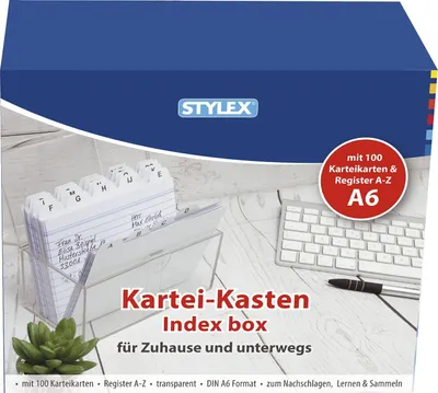 Produktbild von Karteikasten Plastik -A6, transparent, 1 St.