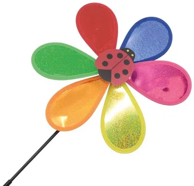 Produktbild von Windrad Blume XXL glitzernd, 25cm