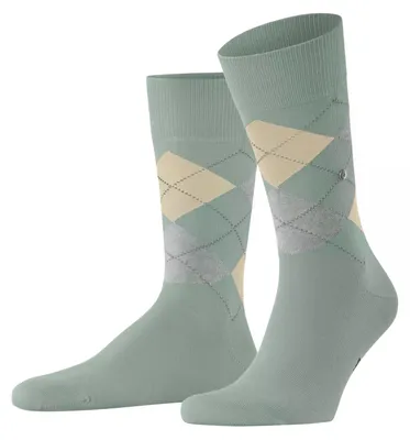 Produktbild von Burlington Herren Socken King M So Baumwolle gemustert 1 Paar, Grün Aqua Gray 75