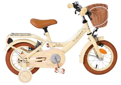 Produktbild von Volare Ashley Kinderfahrrad - Mädchen - 12 Zoll - Creme - Zwei Handbremsen