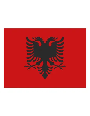 Produktbild von Printwear | Fahne Albanien / 90 x 150 cm - Farbe: Albania - Größe: 90 x 150 cm