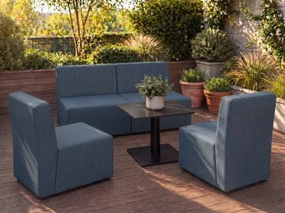 Produktbild von Garten Lounge Set GOLD – Outdoor Möbel Set mit Sofa, Sesseln, UV-beständig und wasserabweisend