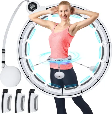 Produktbild von Hulahoopreifen mit Zähler,Smart Hula Ring Hullahub Reifen,Erwachsene Fit Hoop für 70-124cm,360° Massage,Verstellbare Fitness Hulahoop