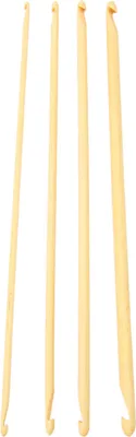 Obrázek produktu pro 4 kusy Oboustranné háčky na háčkování, délka 23,9 cm, bambusové háčky na háčkování, pevné pletací jehlice z příze Pro pletení čepic a svetrů